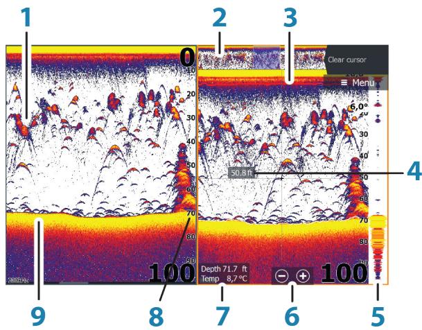 LOWRANCE ELITE 5 DSI - Image de la sonar - 1