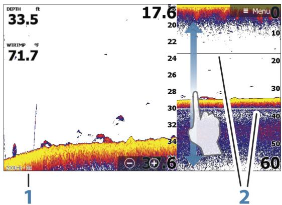 LOWRANCE ELITE 5 DSI - Options d'affichage partagé - 1