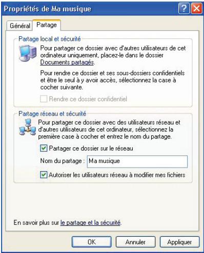 HERCULES EPLUG NANO 500 DUO - Windows XP: mettre en partage des dossiers - 1