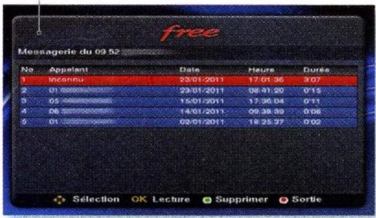 FREE BOX V6 - Écouter vos messages sur le téléviseur - 1