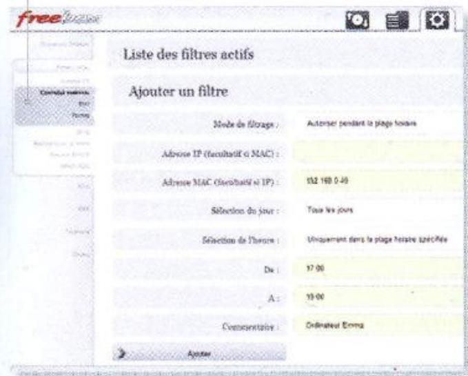 FREE BOX V6 - Régler le controle parental - 1
