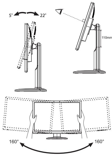 IIYAMA XB2485WSU-B1 - Ajustement de la hauteur et l'angle de VISION : ProLite XB2485WSU - 1