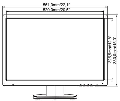 IIYAMA XB2485WSU-B1 - Dimensions : ProLite X2485WS - 1