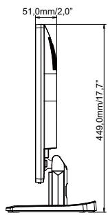 IIYAMA XB2485WSU-B1 - Dimensions : ProLite X2485WS - 2