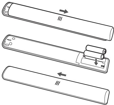 TCL U55C7006 - Installation des piles - 1
