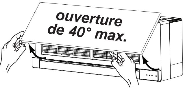 ZENITH CLIMATISEUR REVERSIBLE PAP 26 MÂ² 2600 W - Modèle à face avant motorisée : - 2