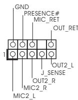 ASROCK AD2550B-ITX - Anschluss für Audio auf der Gehäusevorderseite - 1