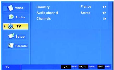 SCOTT CTX 190 - Menu «Audio» - 2