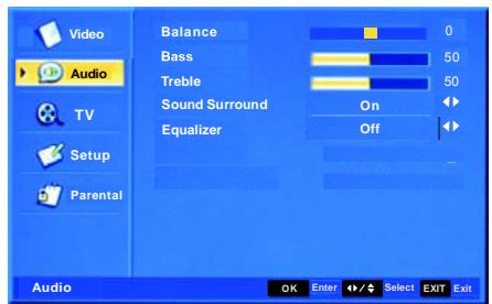 SCOTT X 220 - Menu «Audio» - 1