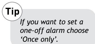 PURE EVOKE PEPPER - Setting the alarm (Timer > Alarm settings) - 3