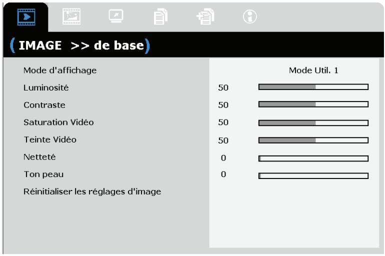 INFOCUS IN3118HD - Navigation dans le menu OSD - 1
