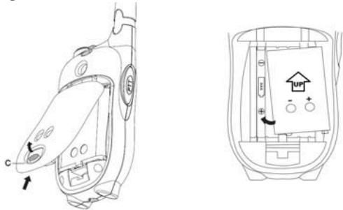 TOPCOM TWINTALKER 5400 - Einlegen von Batterie/Akku - 1