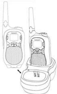 TOPCOM TWINTALKER 5400 - Carregamento das pilhas - 1