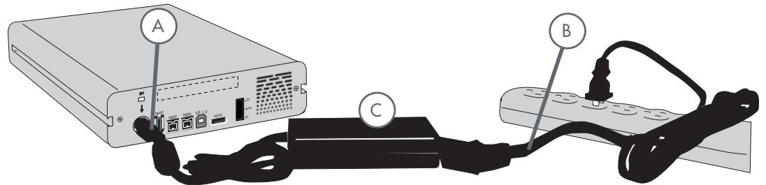 LACIE D2 QUADRA 2 TO - Connexion de l'alimentation - 1