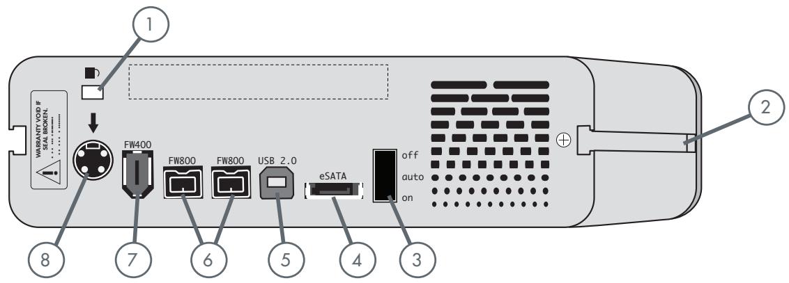 LACIE D2 USB 3.0 2 TO - Vue arrière - 1