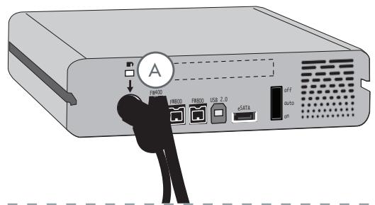 LACIE D2 USB 3.0 2 TO - B. connexion via le câble d'interface firewire 400 - 1