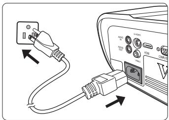 VIEWSONIC PJD5555LW - Starting up the projector - 1