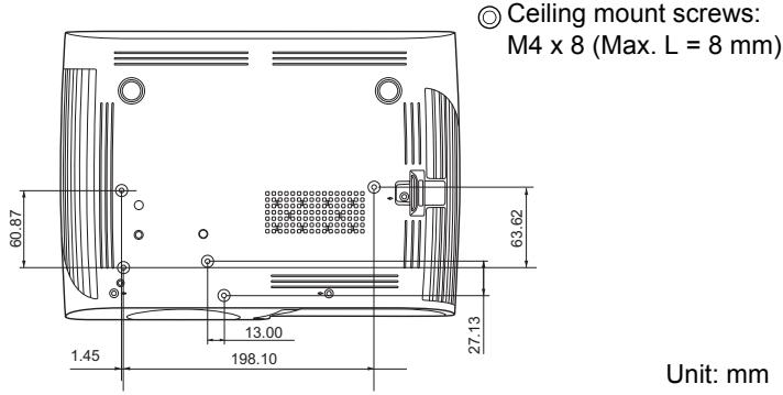 VIEWSONIC PJD5555LWS - Ceiling mount installation - 1