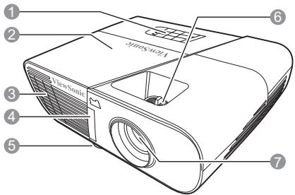VIEWSONIC PJD5555LWS - Projector exterior view - 1