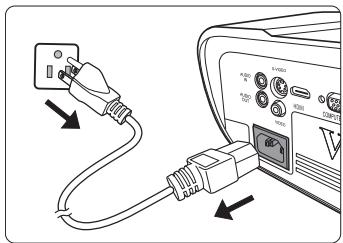 VIEWSONIC PJD5555LWS - Shutting down the projector - 1