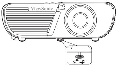 VIEWSONIC PJD5555LWS - Adjusting the projection angle - 1