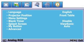 VIEWSONIC PJD5555LWS - Using the menus - 5