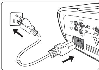 VIEWSONIC PJD5555LWS - Starting up the projector - 1