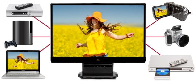 VIEWSONIC VX2370SMH-LED - Entrée HDMI pour les présentations en haute définition - 1