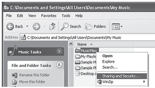 TEAC NPH750 B - Copy files to the "Shared Music" folder in "Shared Documents". - 2