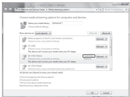 TEAC NPH750 B - Setting Windows Media Player 12 - 2