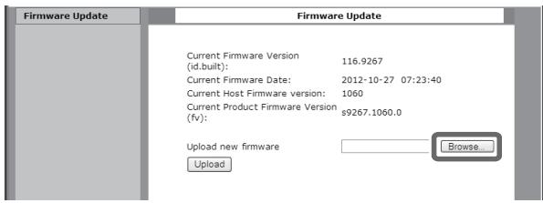 TEAC NPH750 B - Click Browse..., and then select the desired firmware file (.fw). - 1