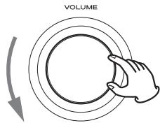TEAC NPH750 B - Turn the VOLUME knob counterclockwise to decrease the volume. - 2