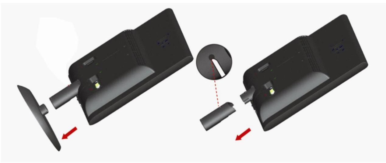 AOC E2250SWDNK - Installation du socle et de la base - 2
