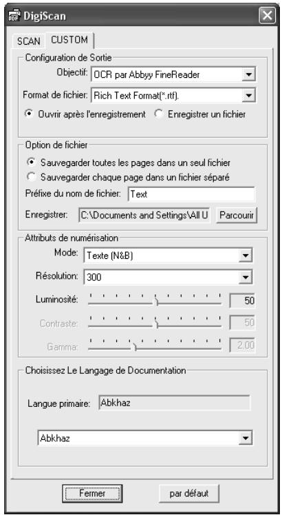 AGFAPHOTO AS 1300 - Sélectionnez readiris depuis le menu déroulant objectif - 2