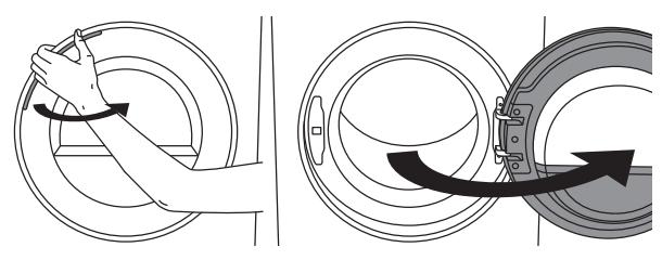 ASKO T411VD.W - Inversion du SENS d'ouverture du HUBLOT - 1