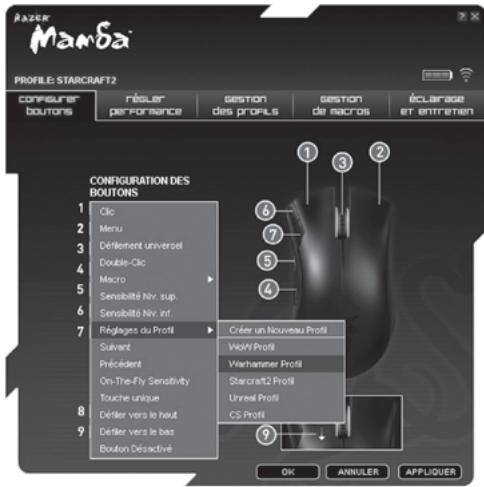 RAZER IMPERATOR - Parametres de PROFIL - 1