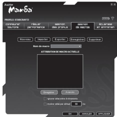 RAZER TAIPAN - ONGLET gestion de MACROS - 1