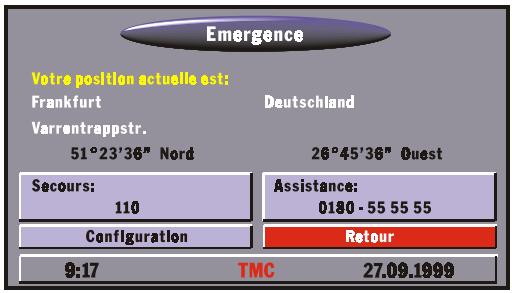 VDO DAYTON MS 5000 - Menu d'urgence - 1