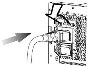 ENERMAX REVOLUTION87 ERV650AWT-G 80PLUS GOLD - AC cord can get loose in many ways. The ENERMAX CordGuard lock can fix your AC cord tightly to the PSU, so that it will not be easily detached and avoid shut-downs of your PC. The following is CordGuard installation: - 3