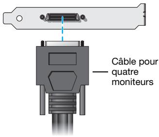 MATROX M9138 LP PCIE X16 - Connectez le câble pour quatre moniteurs - 1