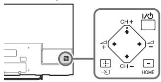 SONY KDL-32W705C - Este posibil ca butoanele I/CH + / - , + / - 喜 /喜 /喜 /喜 ，sHOMESa nu fie localizate pe televizor. - 1