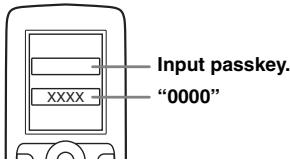 SONY MEX-BT3900U - If Passkey* input is required on the display of the device to be connected, input "0000." - 1