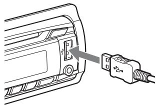 SONY MEX-BT3900U - Raccordez le périphérique USB au connecteur USB. - 1