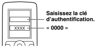 SONY MEX-BT3900U - Si la saisie d'une clé d'authentication* est requise sur l'affichage du périphérique à connecter, saisissez « 0000 - 1