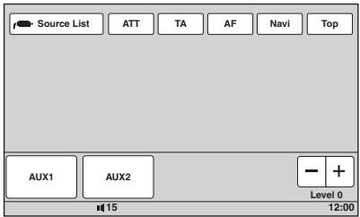 SONY XNV-L66BT TOMTOM - Berühren Sie „Source List“ und dann „AUX“. - 1