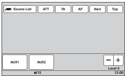SONY XNV-L66BT TOMTOM - Appuyez sur « source list », puis sur « aux - 1