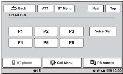 SONY XNV-L66BT TOMTOM - Druk op  en raak "BT Phone" aan in het hoofdmenu. - 1