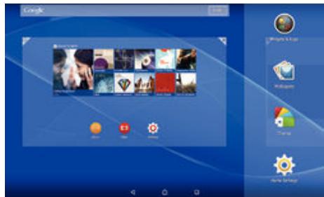 SONY XPERIA Z4 TABLET (SGP711) - Volets de l'écran d'accueil - 1