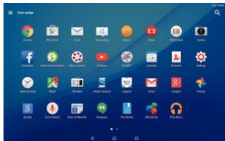 SONY XPERIA Z4 TABLET (SGP711) - Écran applications - 1