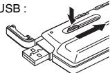 PANASONIC RR-XS400E-S - Sortez la fiche USB. - 2